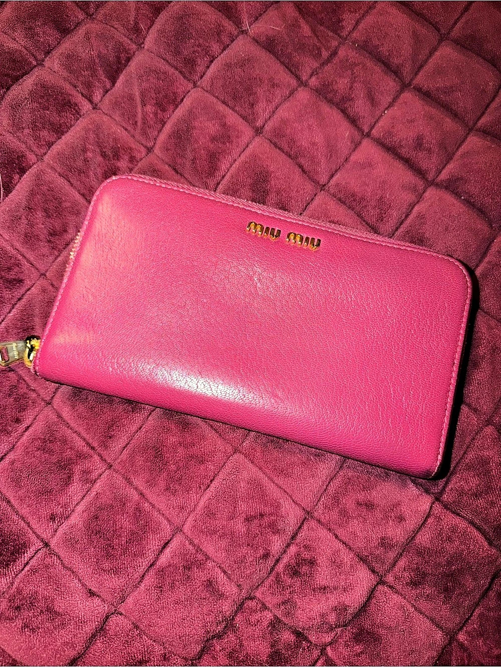 Miu Miu Pink Zippy Wallet